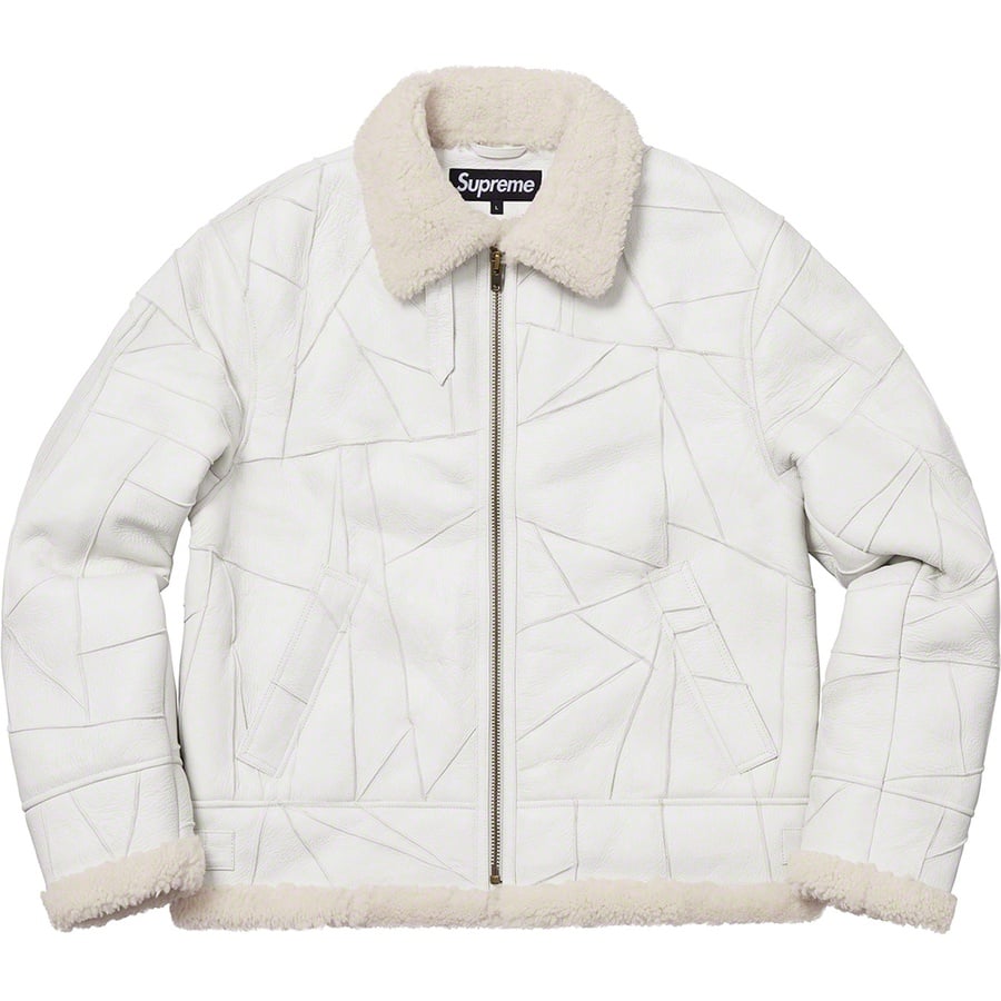 Details on Patchwork Shearling B-3 Jacket White from fall winter
                                                    2018 (Price is $868)