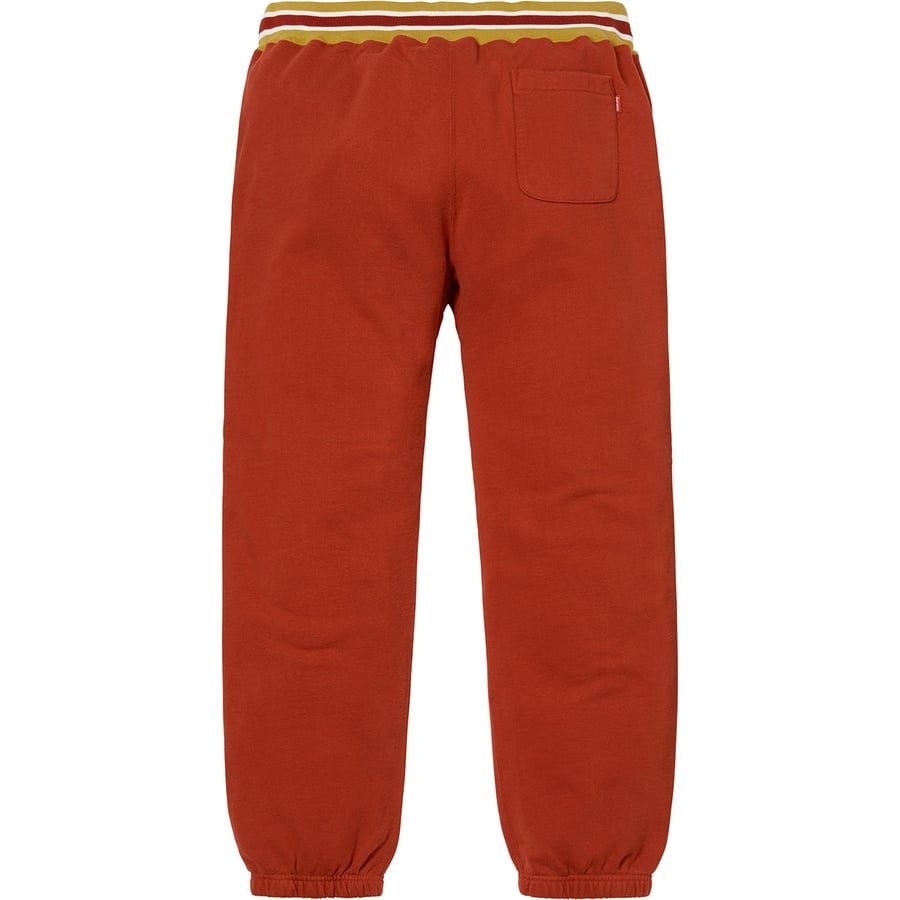 Details on Striped Rib Sweatpant Rust from fall winter
                                                    2018 (Price is $138)