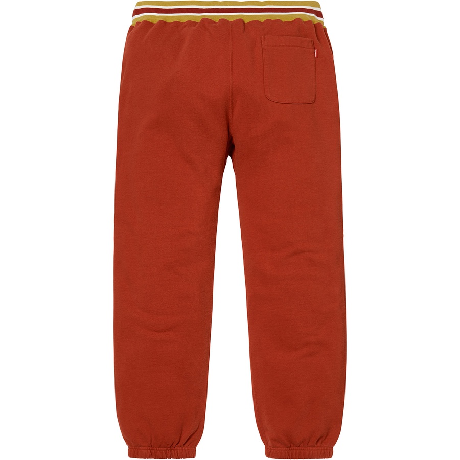 Supreme Striped Rib Sweatpant (FW18) - Rust - $138