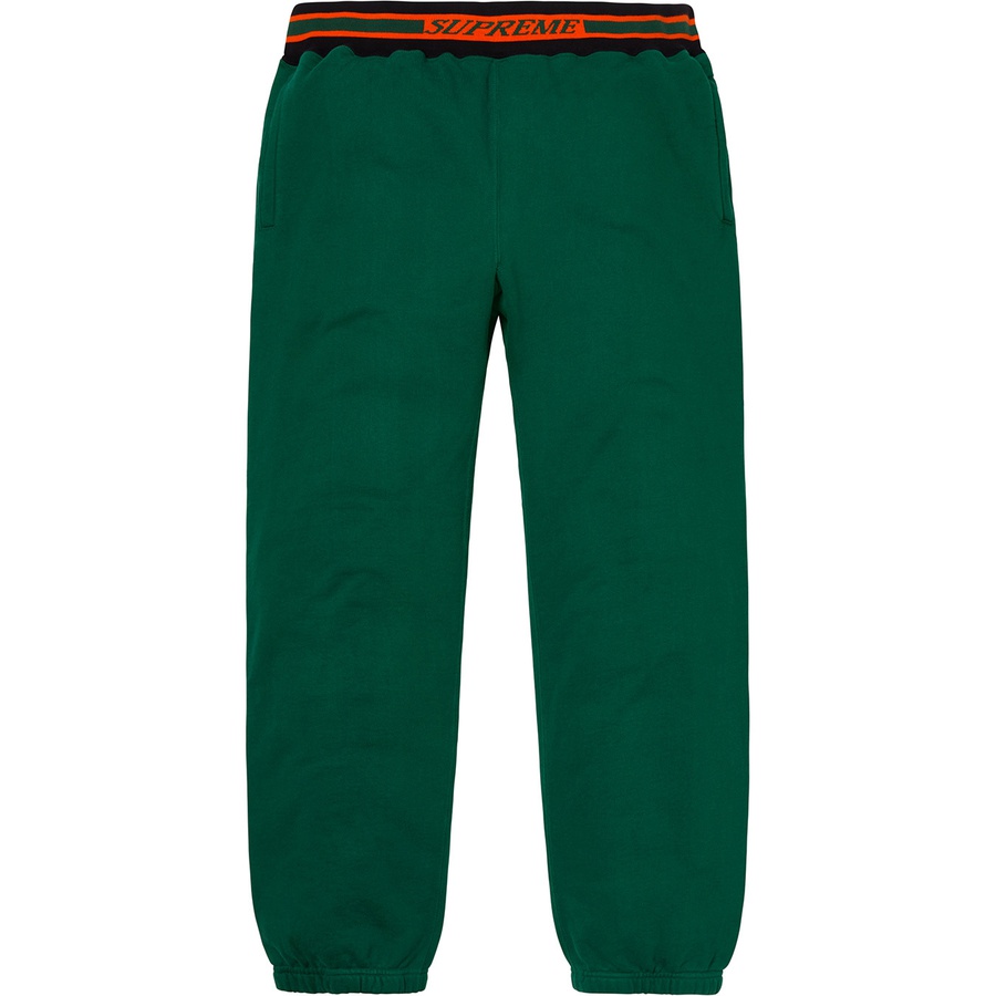 Details on Striped Rib Sweatpant Dark Green from fall winter 2018 (Price is $138)