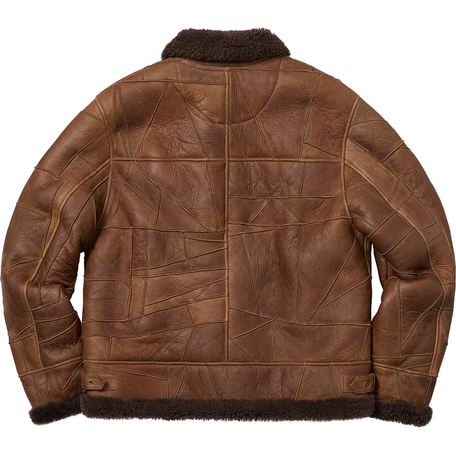 Details on Patchwork Shearling B-3 Jacket Brown from fall winter
                                                    2018 (Price is $868)