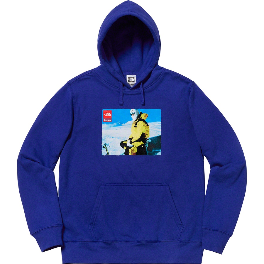 Details on Supreme The North Face Photo Hooded Sweatshirt Royal from fall winter
                                                    2018 (Price is $138)