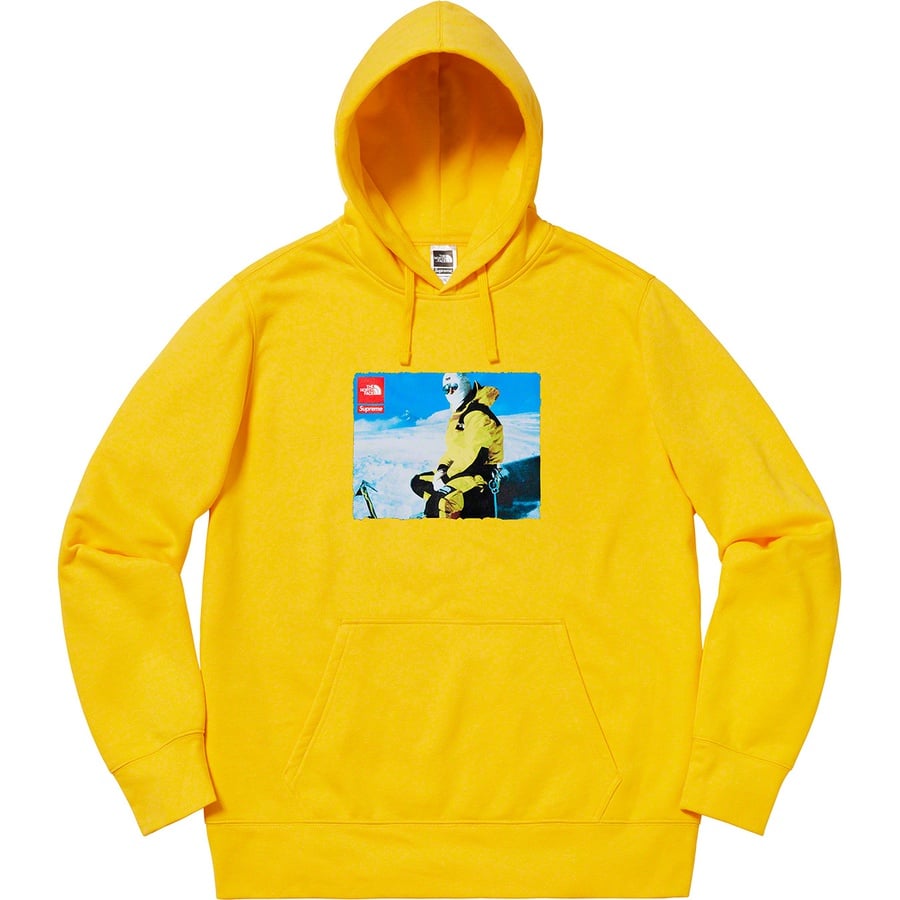 Details on Supreme The North Face Photo Hooded Sweatshirt Yellow from fall winter
                                                    2018 (Price is $138)
