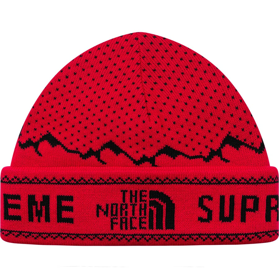 Details on Supreme The North Face Fold Beanie Red from fall winter 2018 (Price is $40)