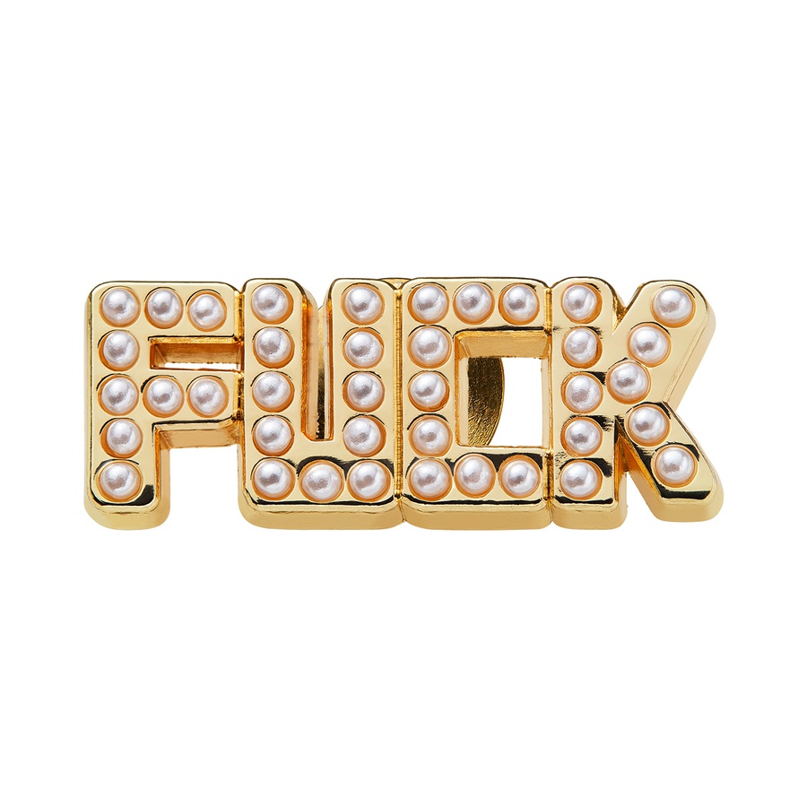 Details on Fuck Pin Gold from fall winter
                                                    2018 (Price is $10)