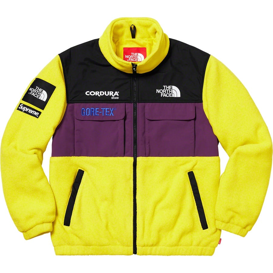 Details on Supreme The North Face Expedition Fleece Jacket Sulphur from fall winter
                                                    2018 (Price is $328)