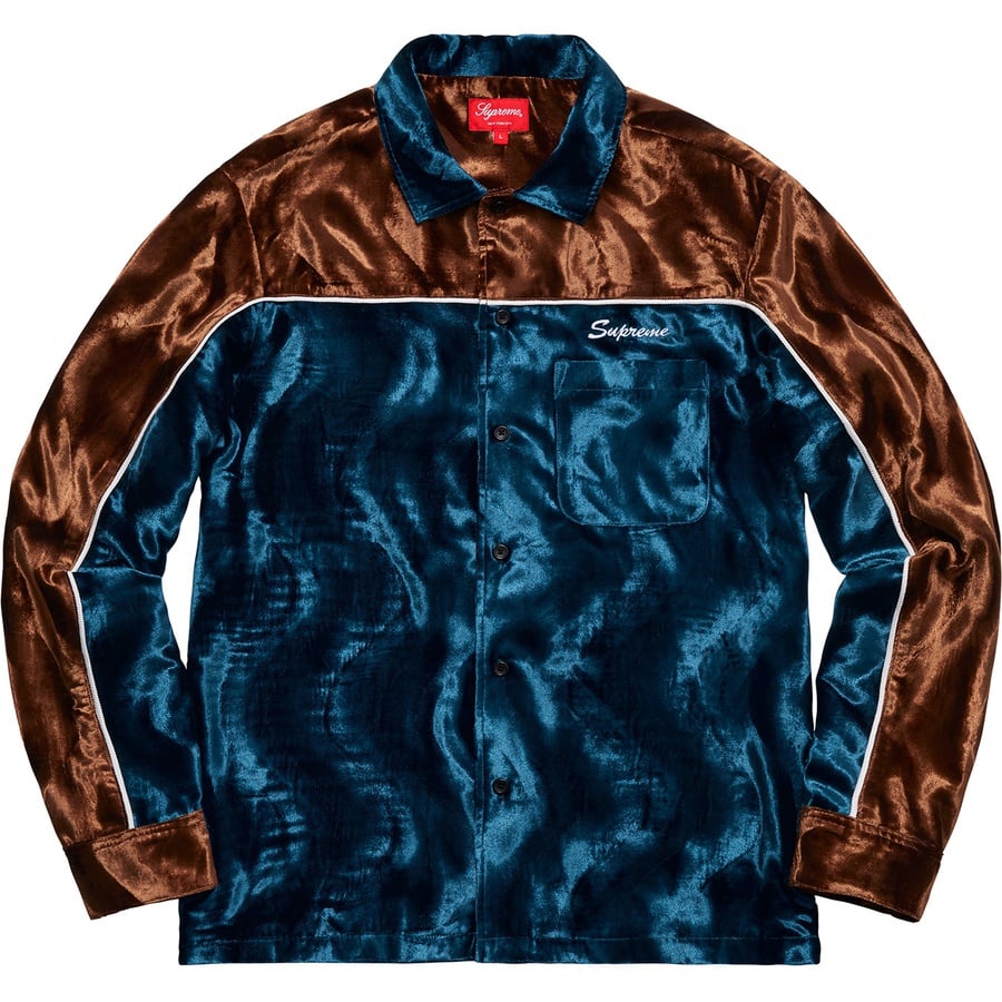 Details on Velvet Swirl Work Shirt Navy from fall winter
                                                    2018 (Price is $138)