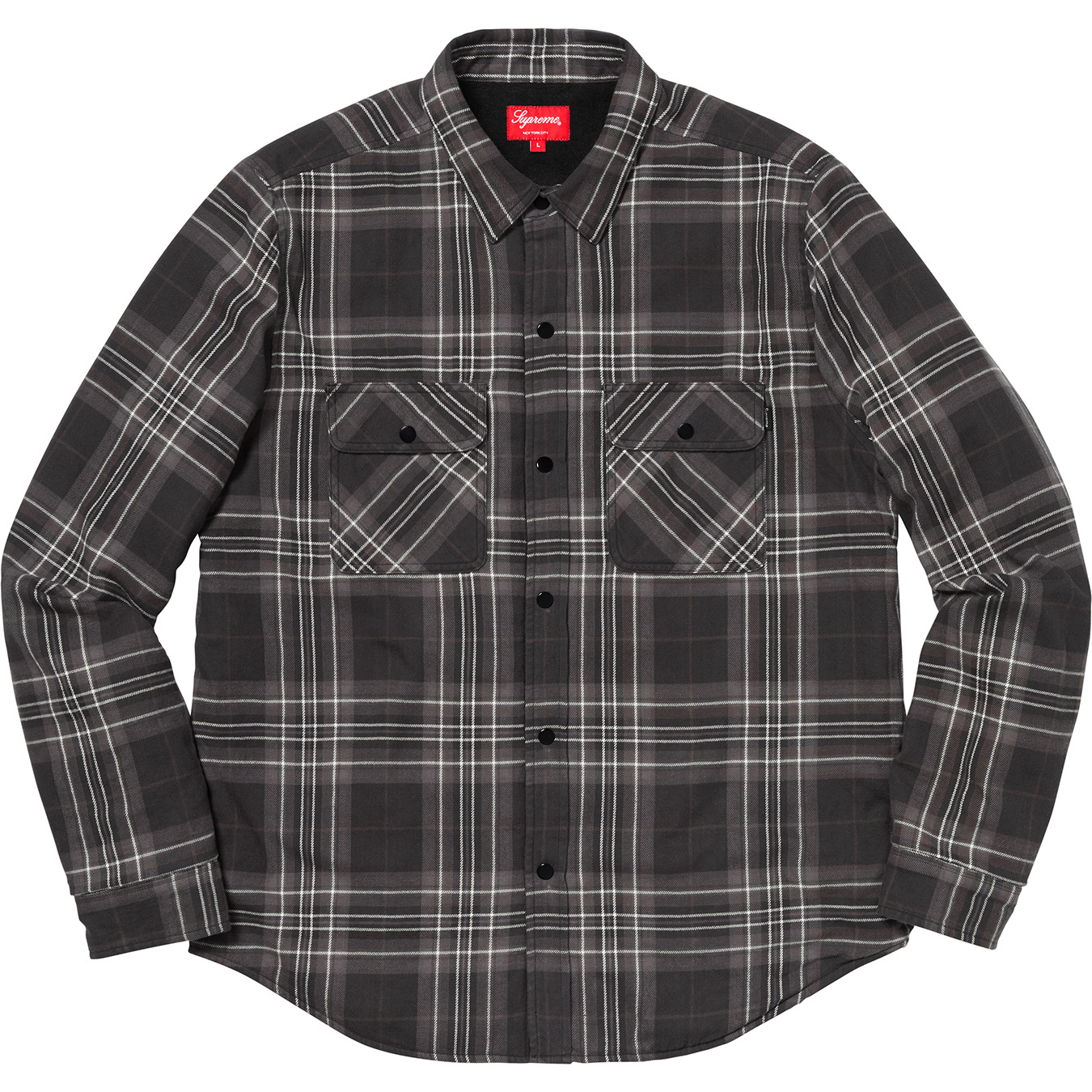 Pile Lined Plaid Flannel Shirt - fall winter 2018 - Supreme