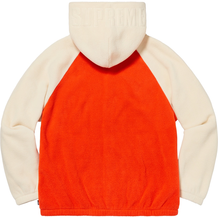 Details on Polartec Hooded Raglan Jacket Orange from fall winter
                                                    2018 (Price is $178)