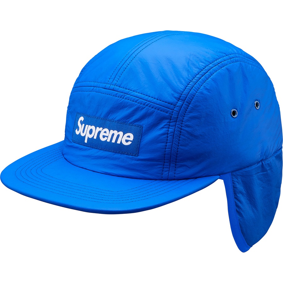 Details on PrimaLoft Earflap Camp Cap Royal from fall winter 2018 (Price is $60)