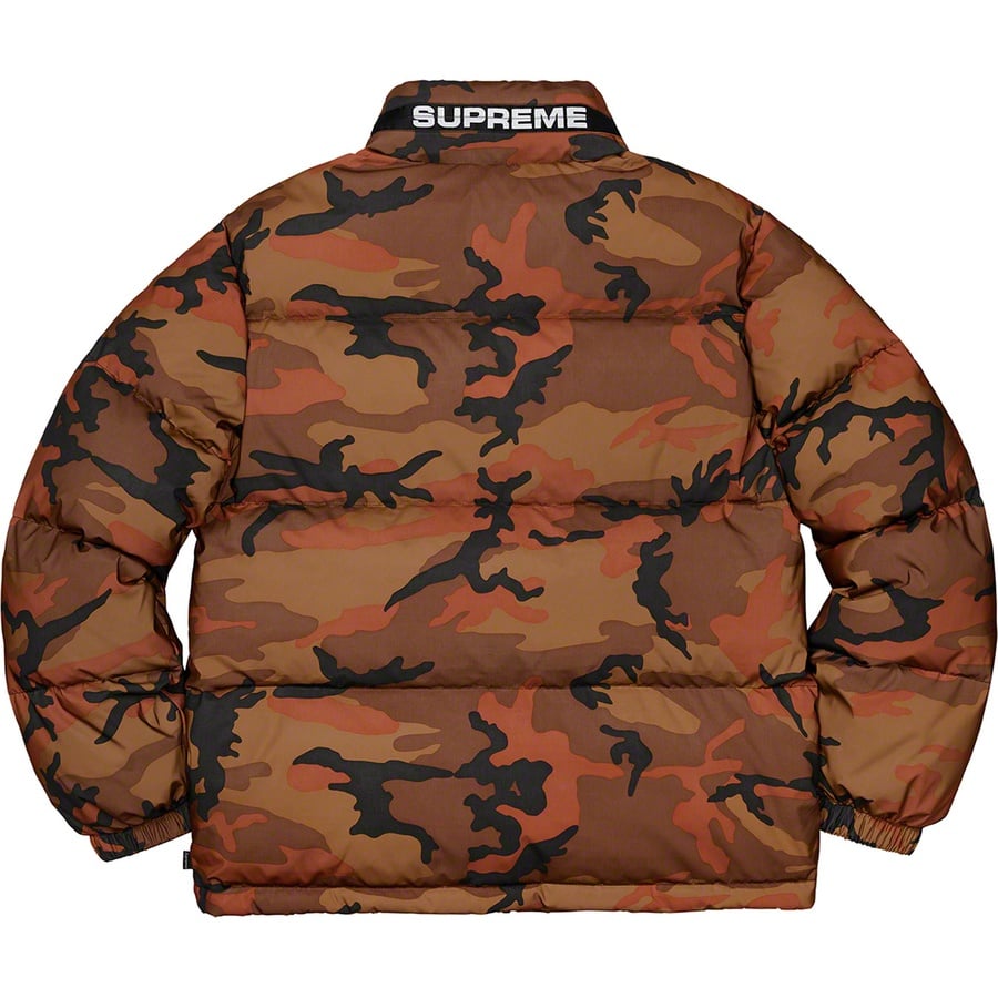 Details on Reflective Camo Down Jacket Orange Camo from fall winter
                                                    2018 (Price is $348)