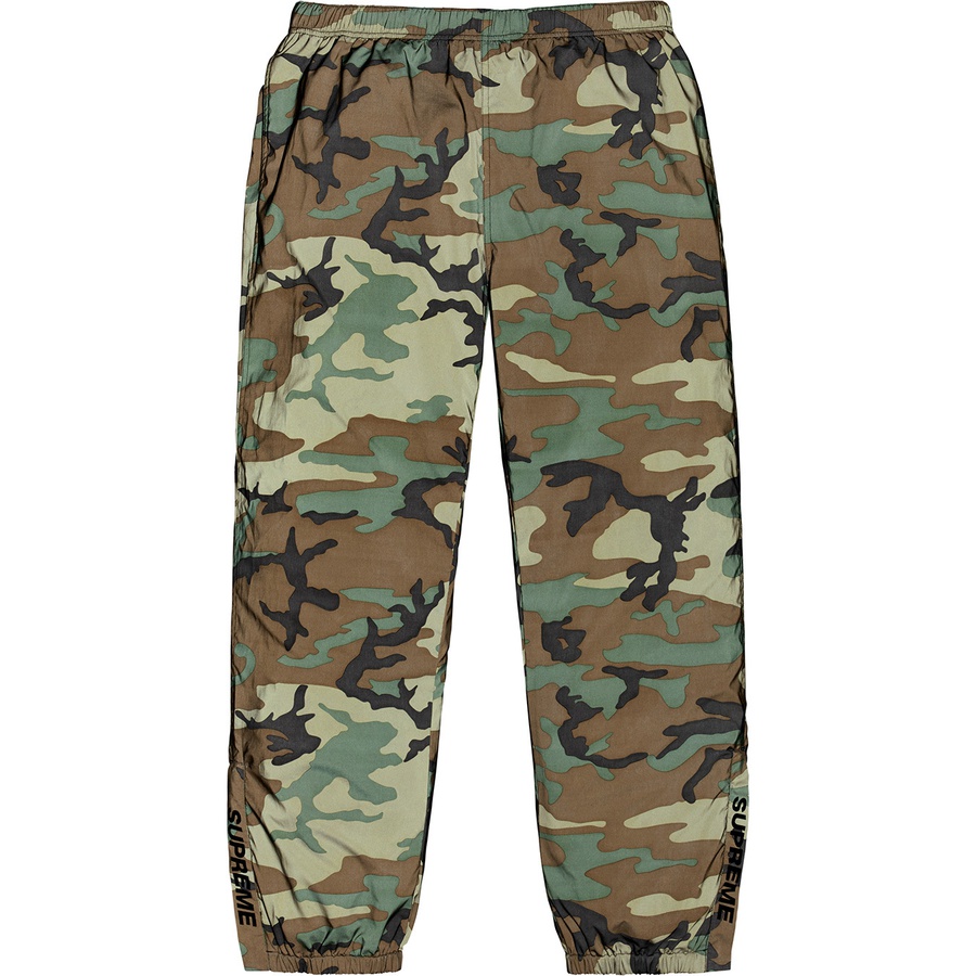 Details on Reflective Camo Warm Up Pant Woodland Camo from fall winter 2018 (Price is $178)