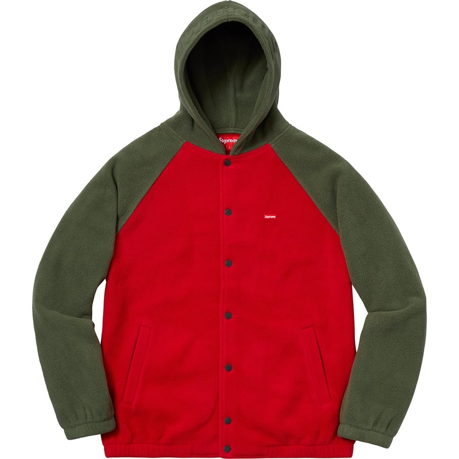 Details on Polartec Hooded Raglan Jacket Red from fall winter
                                                    2018 (Price is $178)
