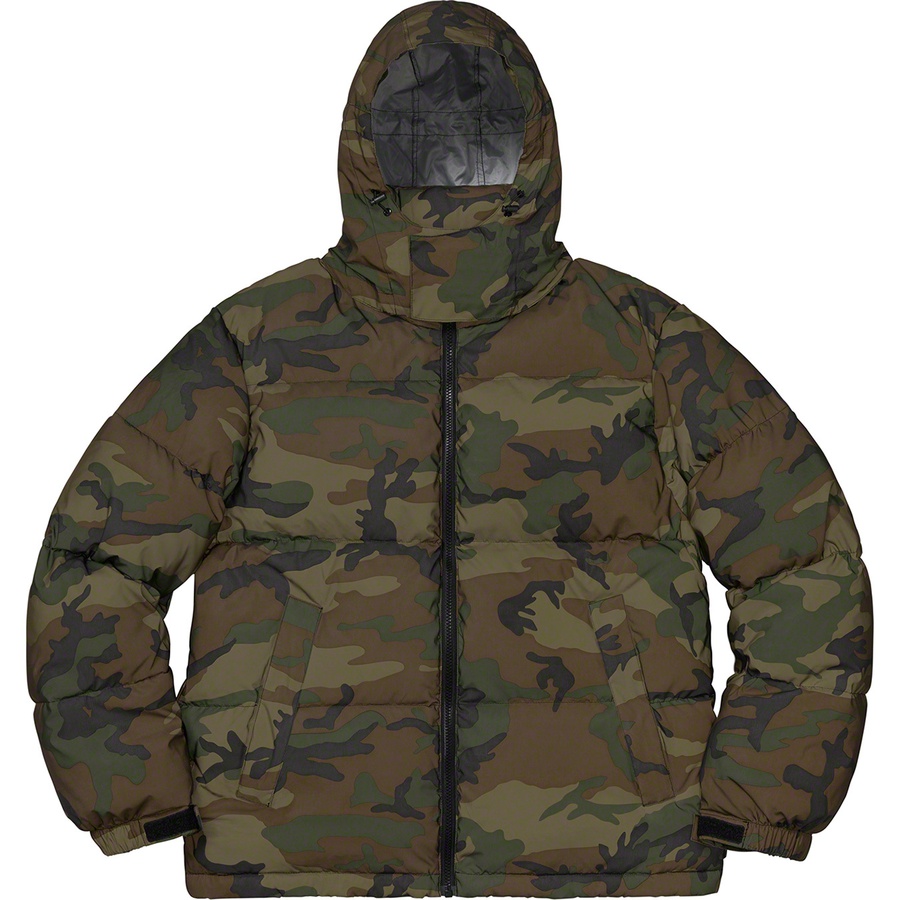 Details on Reflective Camo Down Jacket Woodland Camo from fall winter
                                                    2018 (Price is $348)