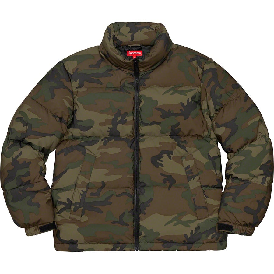 Details on Reflective Camo Down Jacket Woodland Camo from fall winter
                                                    2018 (Price is $348)