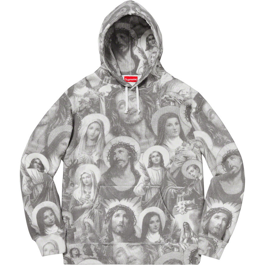 Details on Jesus and Mary Hooded Sweatshirt Dark Grey from fall winter
                                                    2018 (Price is $178)