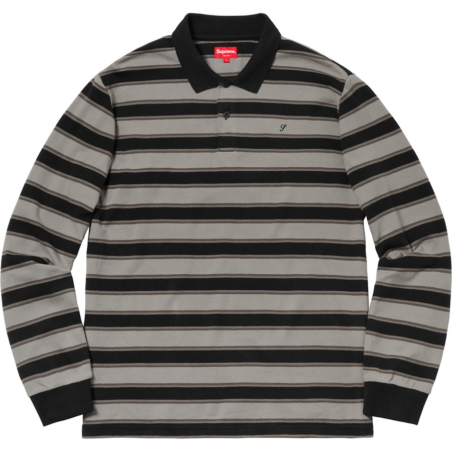 Details on Striped L S Polo Black from fall winter
                                                    2018 (Price is $110)