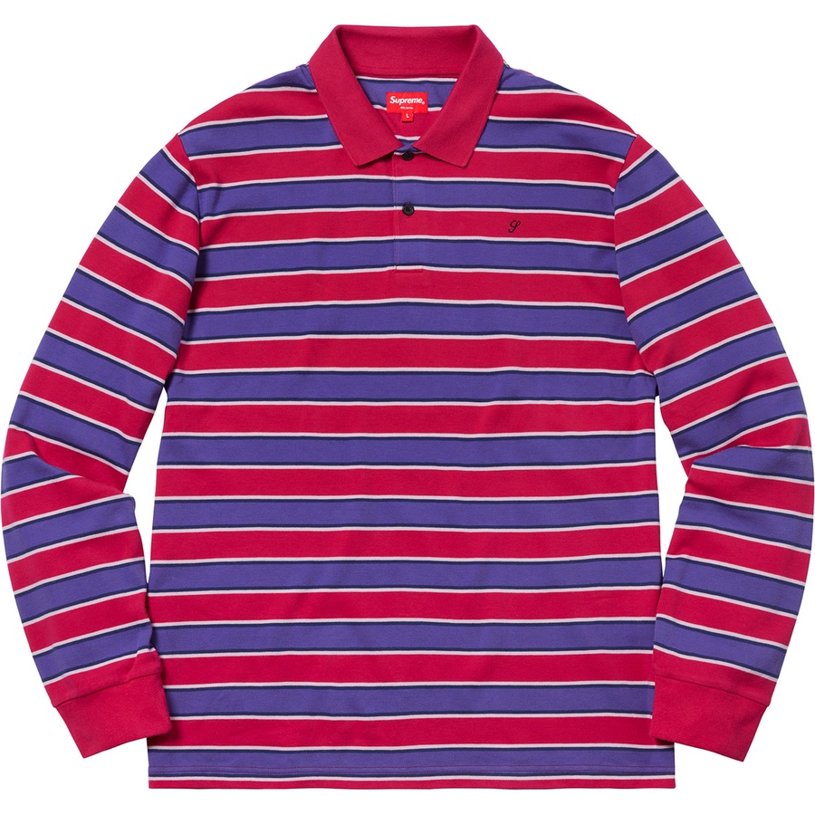 Details on Striped L S Polo Magenta from fall winter 2018 (Price is $110)