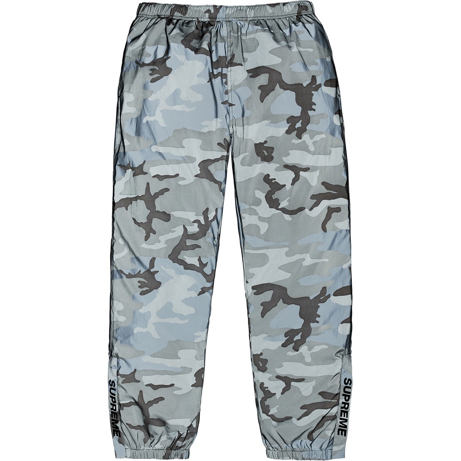 Details on Reflective Camo Warm Up Pant Snow Camo from fall winter 2018 (Price is $178)