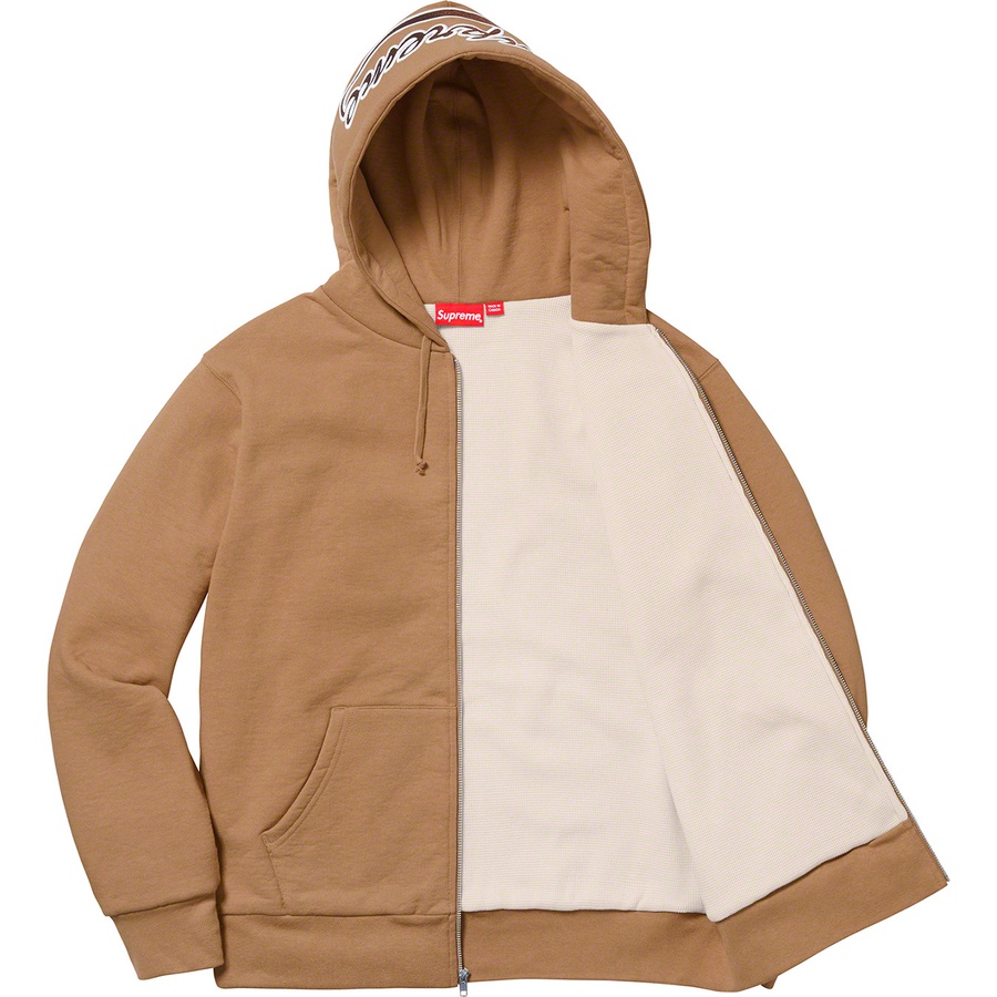 Details on Thermal Zip Up Sweatshirt Light Brown from fall winter
                                                    2018 (Price is $198)