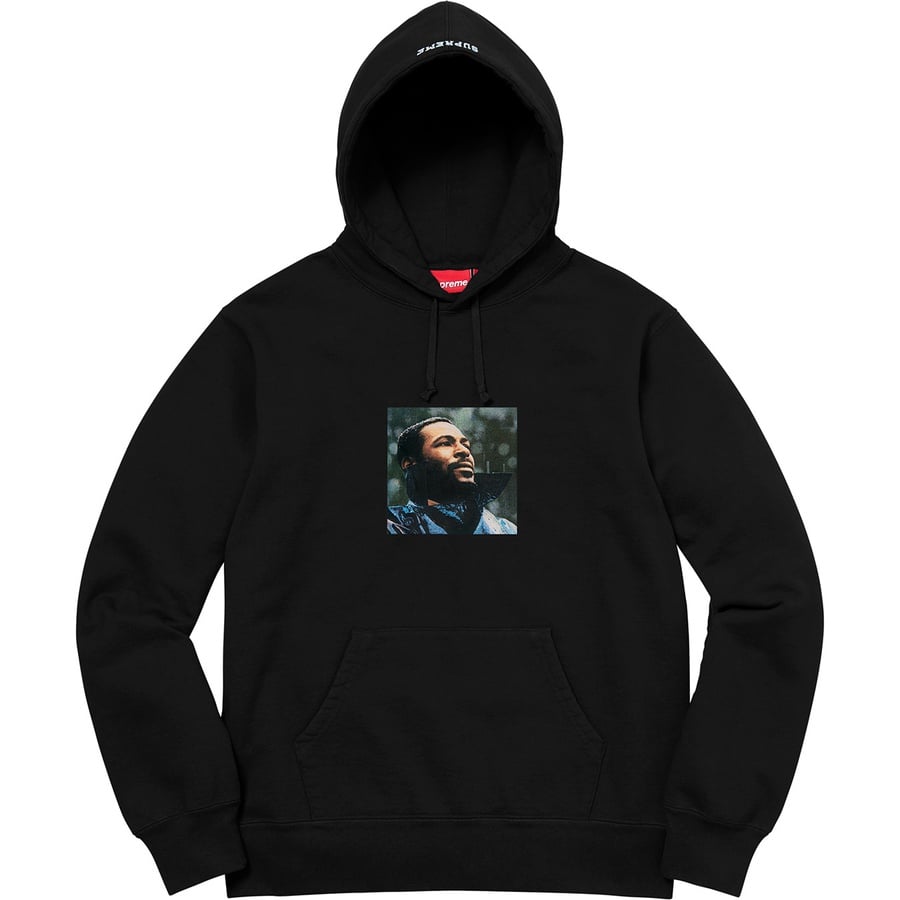 Details on Marvin Gaye Hooded Sweatshirt Black from fall winter
                                                    2018 (Price is $178)