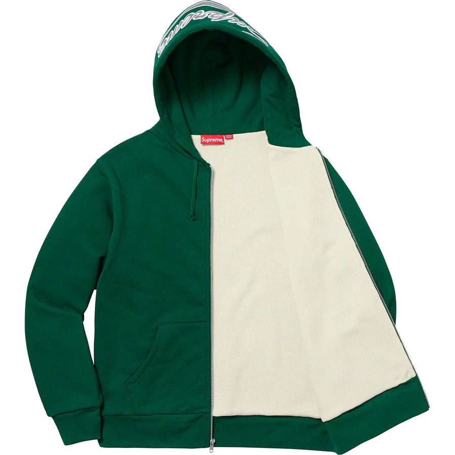 Details on Thermal Zip Up Sweatshirt Dark Green from fall winter
                                                    2018 (Price is $198)