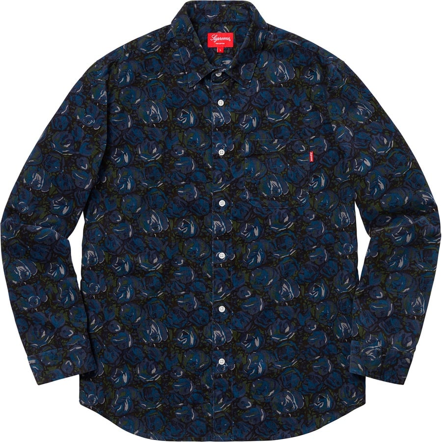 Details on Roses Corduroy Shirt Blue from fall winter
                                                    2018 (Price is $128)