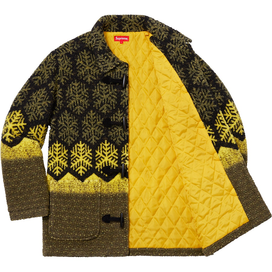 Details on Snowflake Toggle Fleece Jacket Yellow from fall winter 2018 (Price is $238)