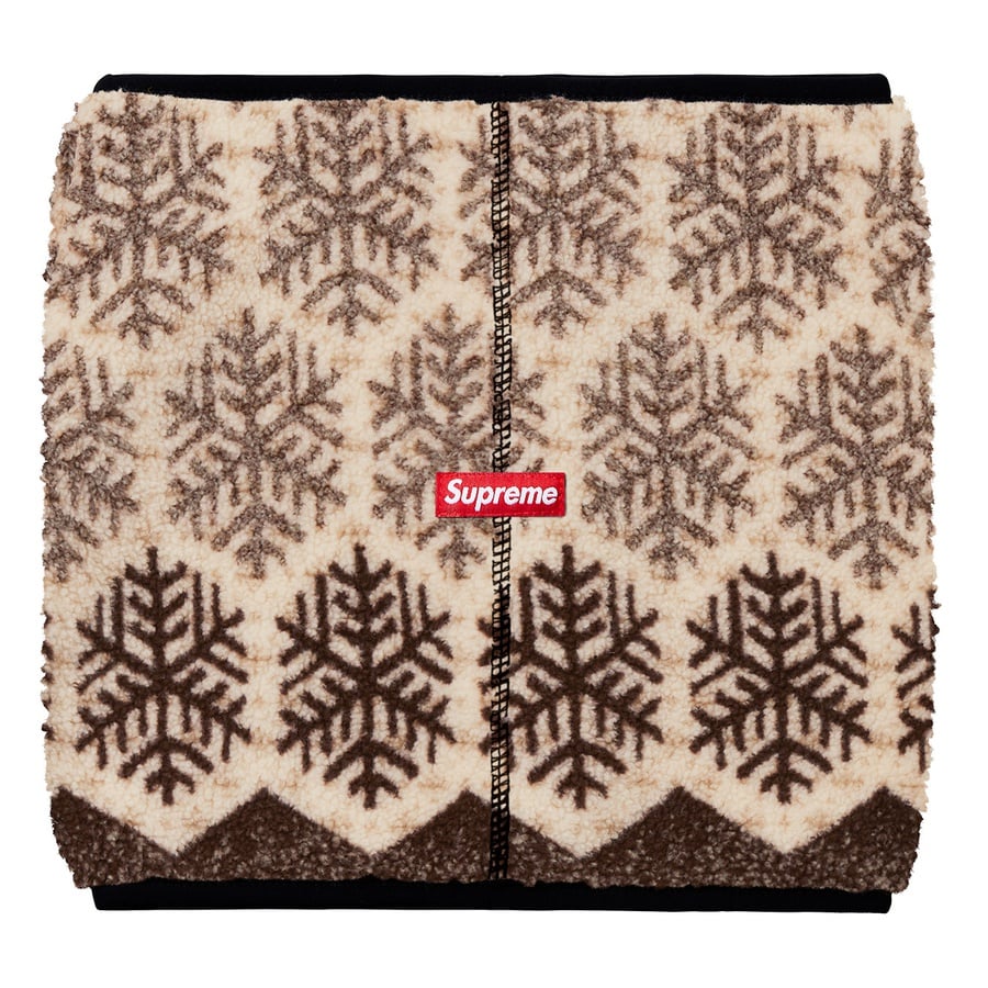 Details on Snowflake Neck Gaiter Tan from fall winter
                                                    2018 (Price is $36)