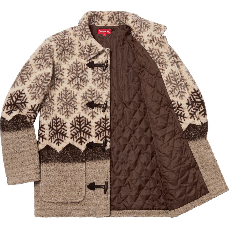 Details on Snowflake Toggle Fleece Jacket Tan from fall winter 2018 (Price is $238)