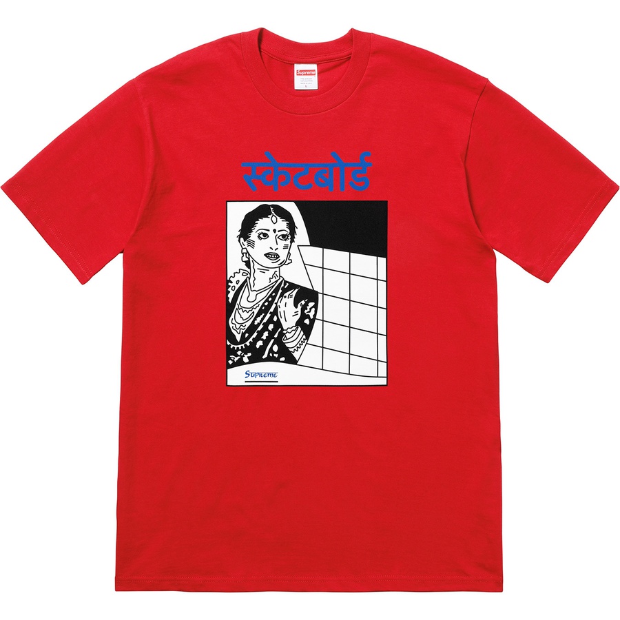 Details on Bombay Tee Red from fall winter
                                                    2018 (Price is $36)
