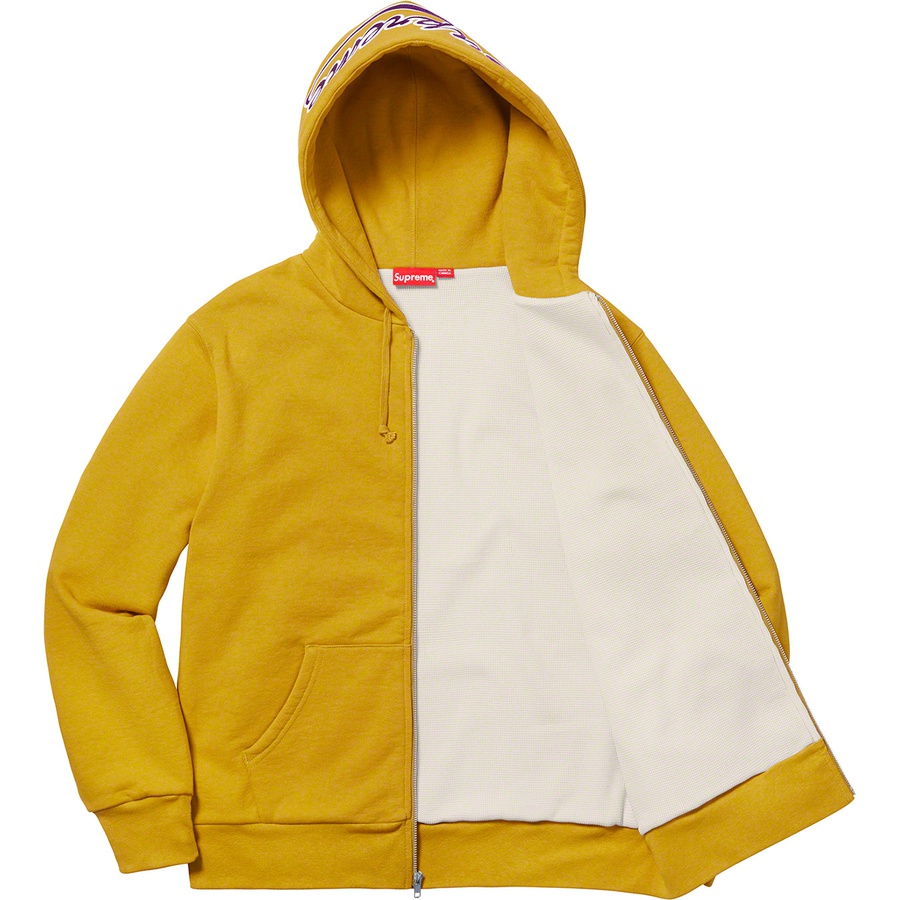 Details on Thermal Zip Up Sweatshirt Mustard from fall winter 2018 (Price is $198)