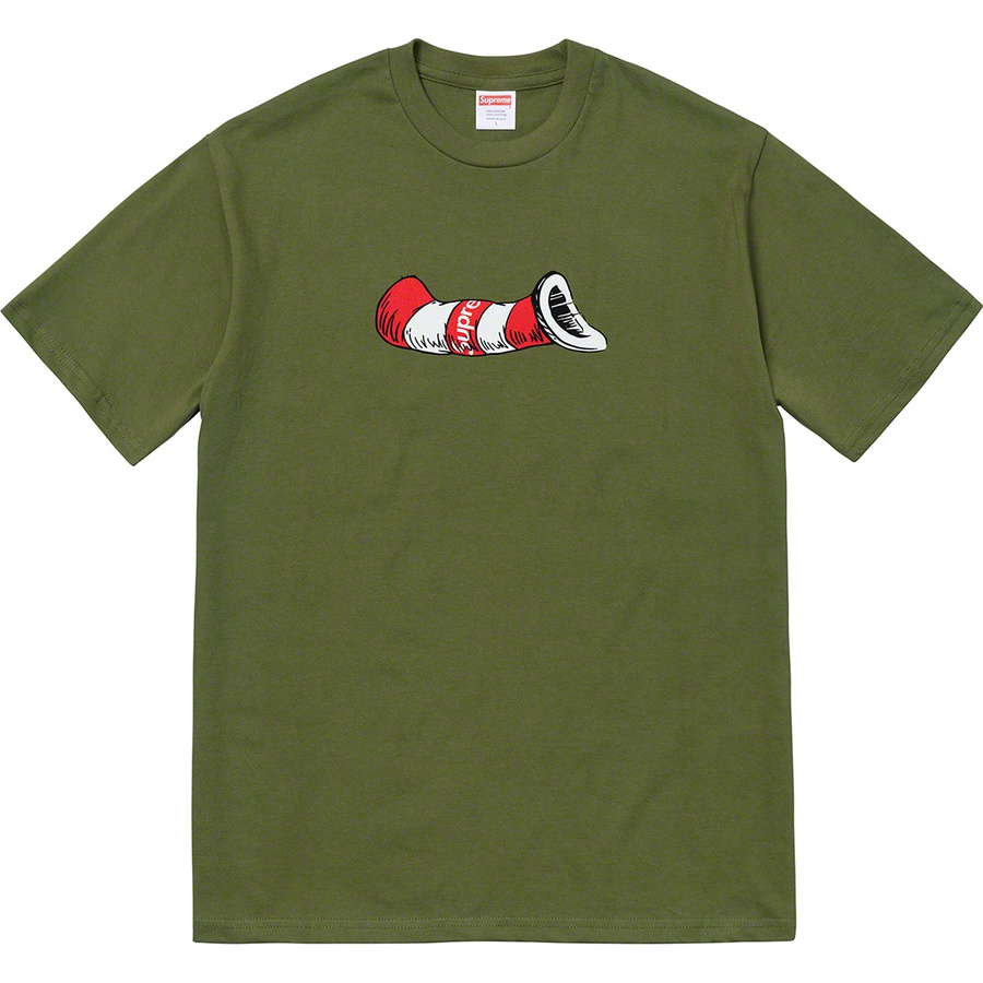 Details on Cat in the Hat Tee Olive from fall winter
                                                    2018 (Price is $44)