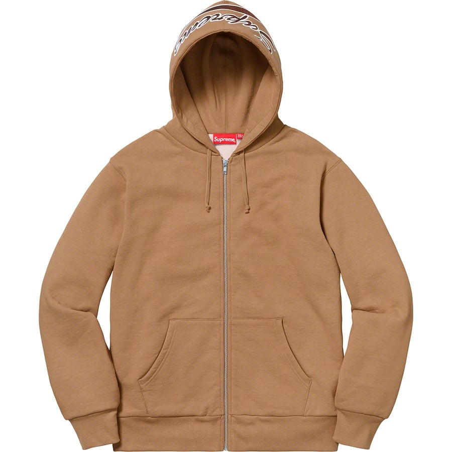 Details on Thermal Zip Up Sweatshirt Light Brown from fall winter
                                                    2018 (Price is $198)