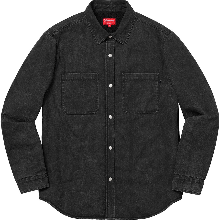 Details on Sherpa Lined Denim Shirt Black from fall winter
                                                    2018 (Price is $138)