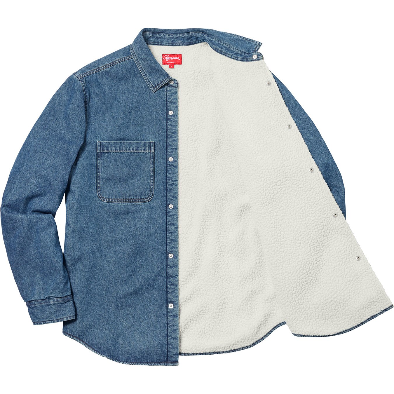 Sherpa Lined Denim Shirt - fall winter 2018 - Supreme