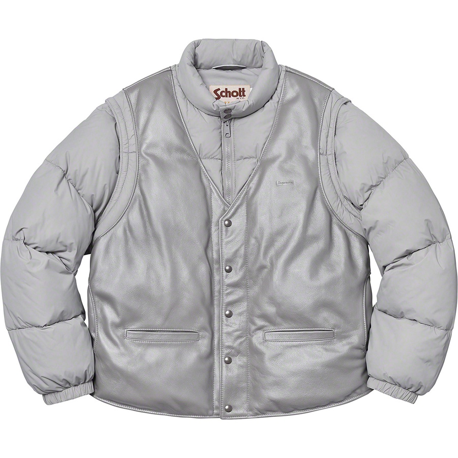 Schott Down Leather Vest Puffy Jacket - fall winter 2018 - Supreme