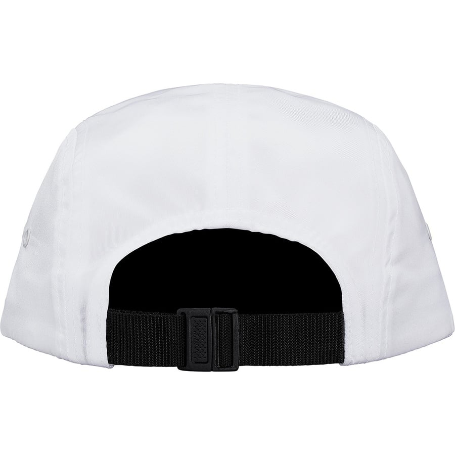 Details on Patent Leather Patch Camp Cap White from fall winter
                                                    2018 (Price is $48)