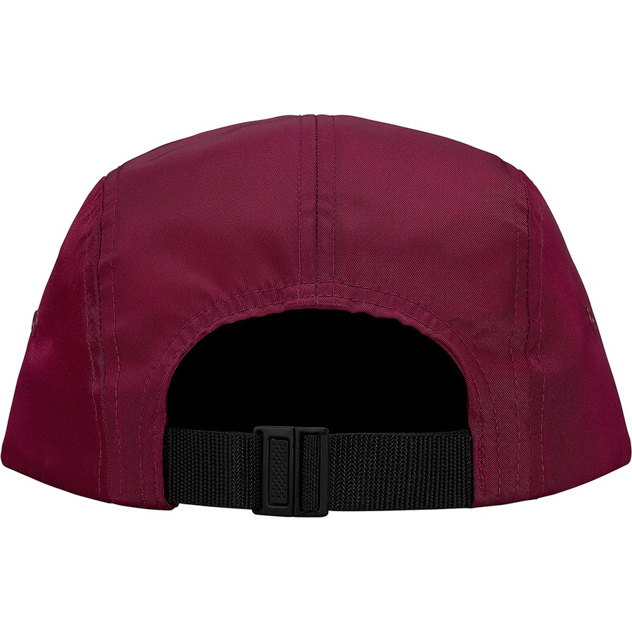 Details on Patent Leather Patch Camp Cap Plum from fall winter 2018 (Price is $48)