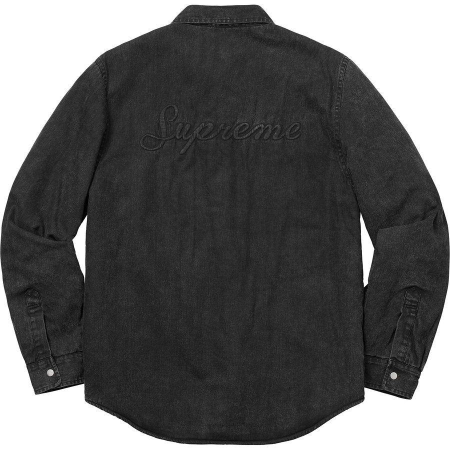 Details on Sherpa Lined Denim Shirt Black from fall winter 2018 (Price is $138)