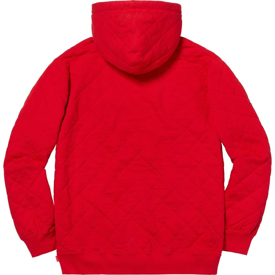 Details on Quilted Hooded Sweatshirt Red from fall winter
                                                    2018 (Price is $158)