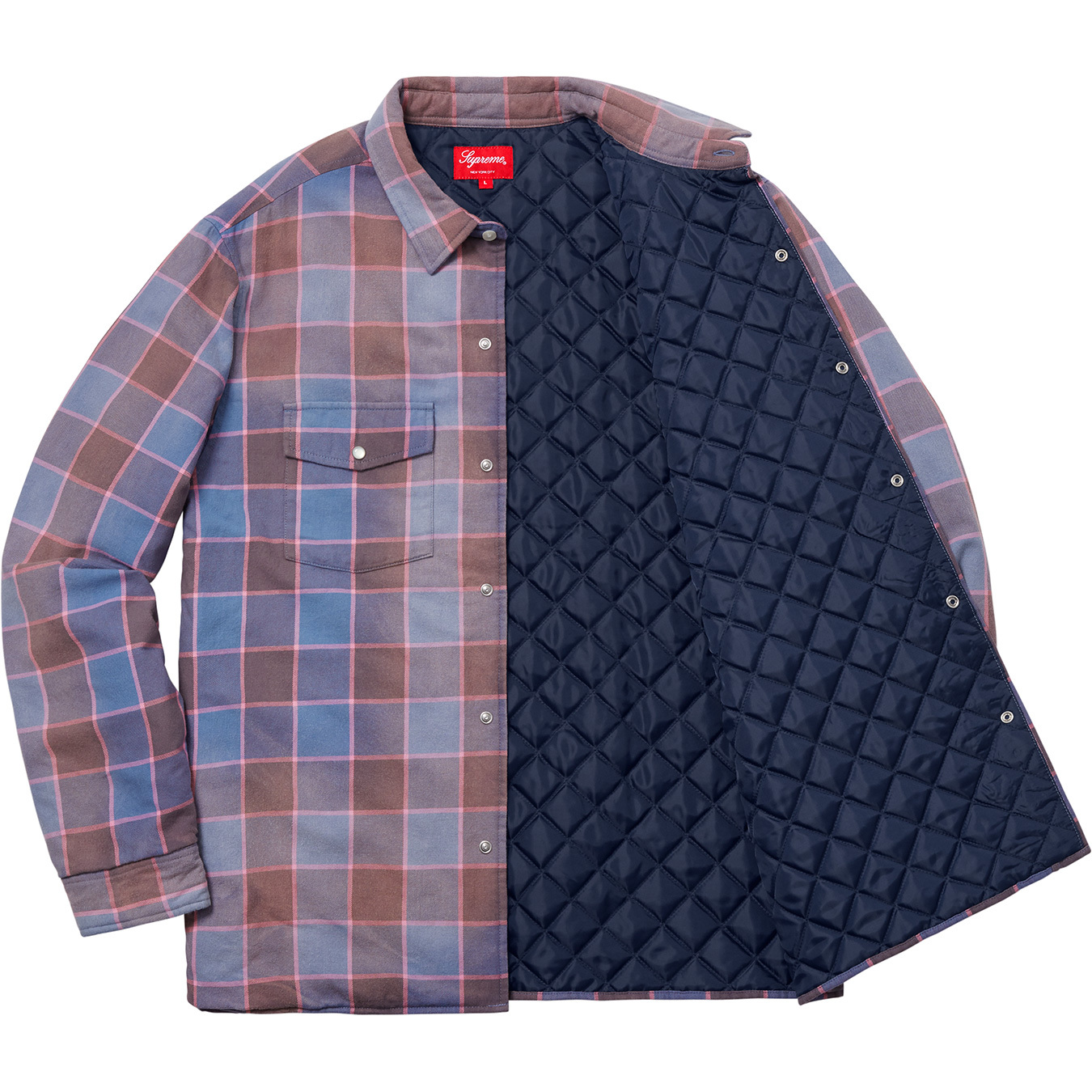 Quilted Faded Plaid Shirt - Supreme Community