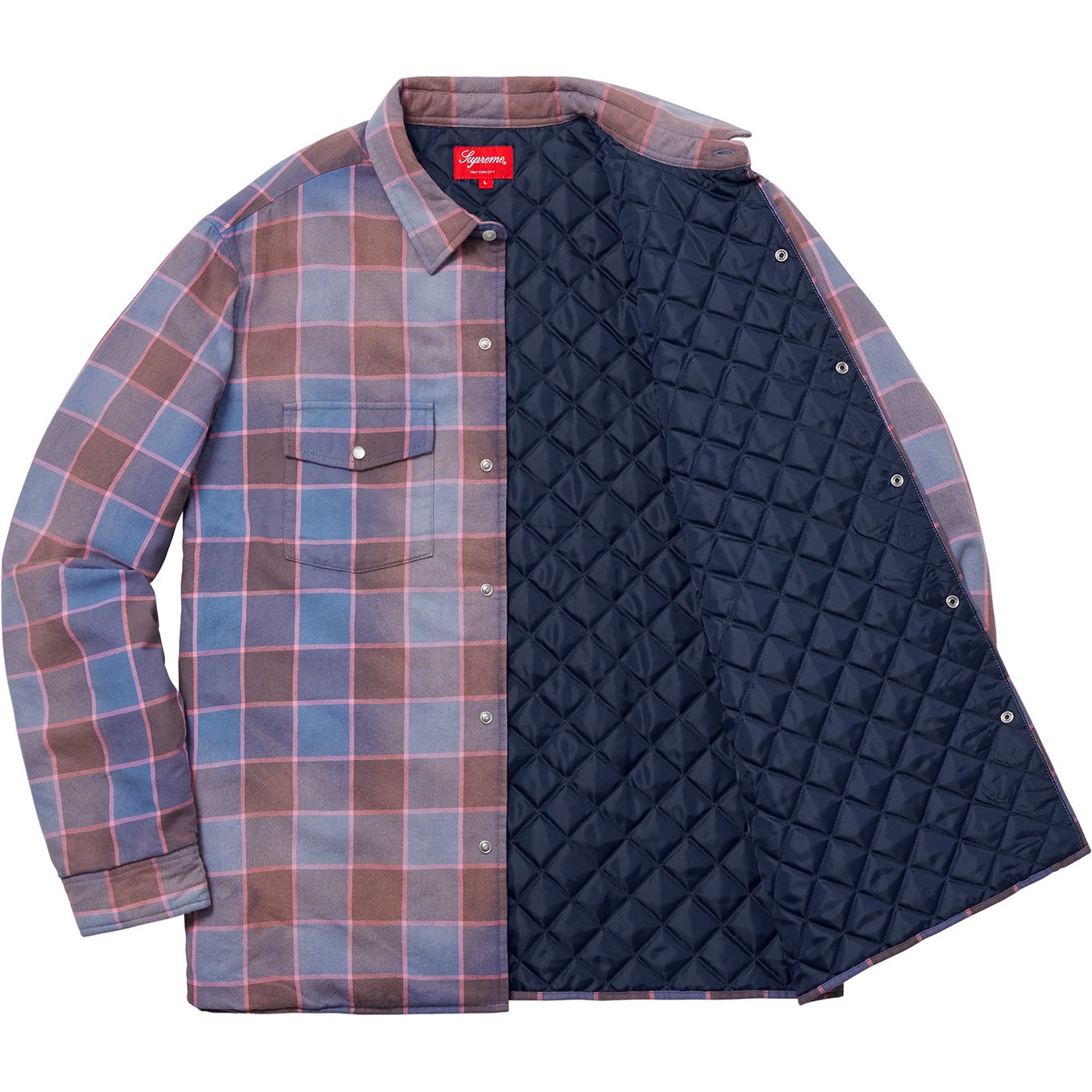 Quilted Faded Plaid Shirt - fall winter 2018 - Supreme