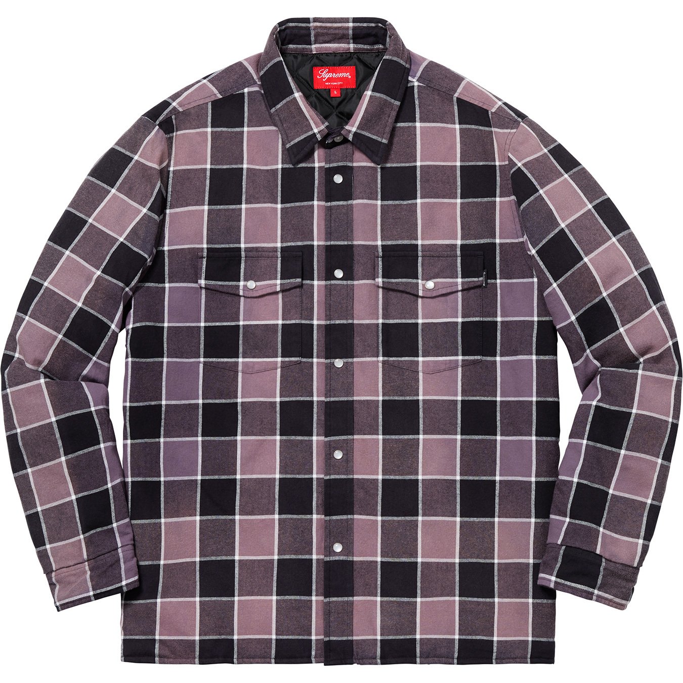 Supreme 18AW Quilted Faded Plaid Shirt M