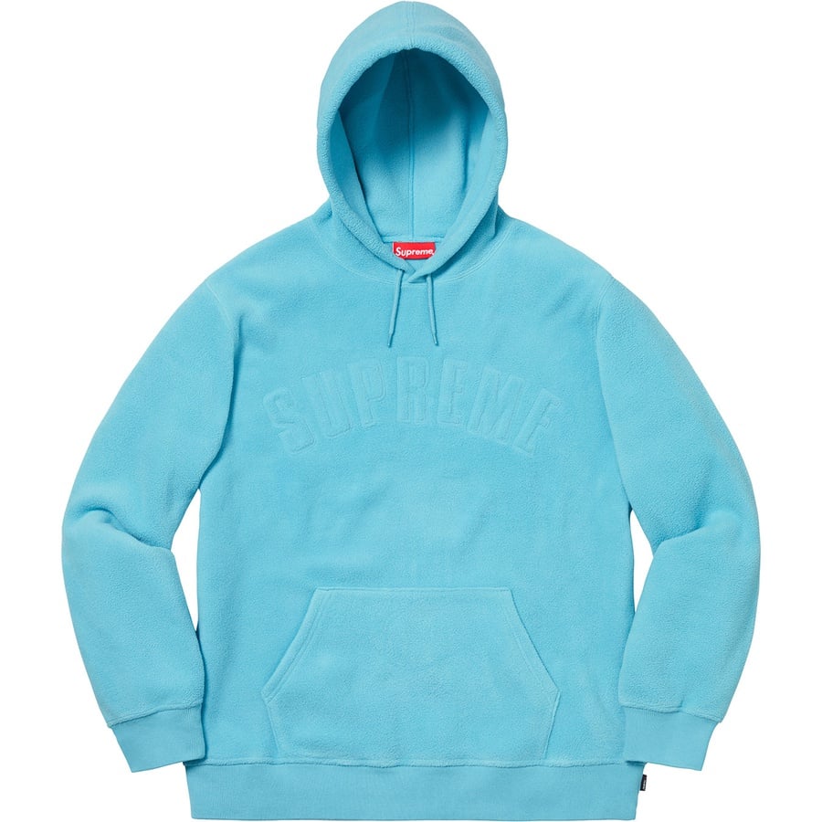 Details on Polartec Hooded Sweatshirt Light Blue from fall winter
                                                    2018 (Price is $158)