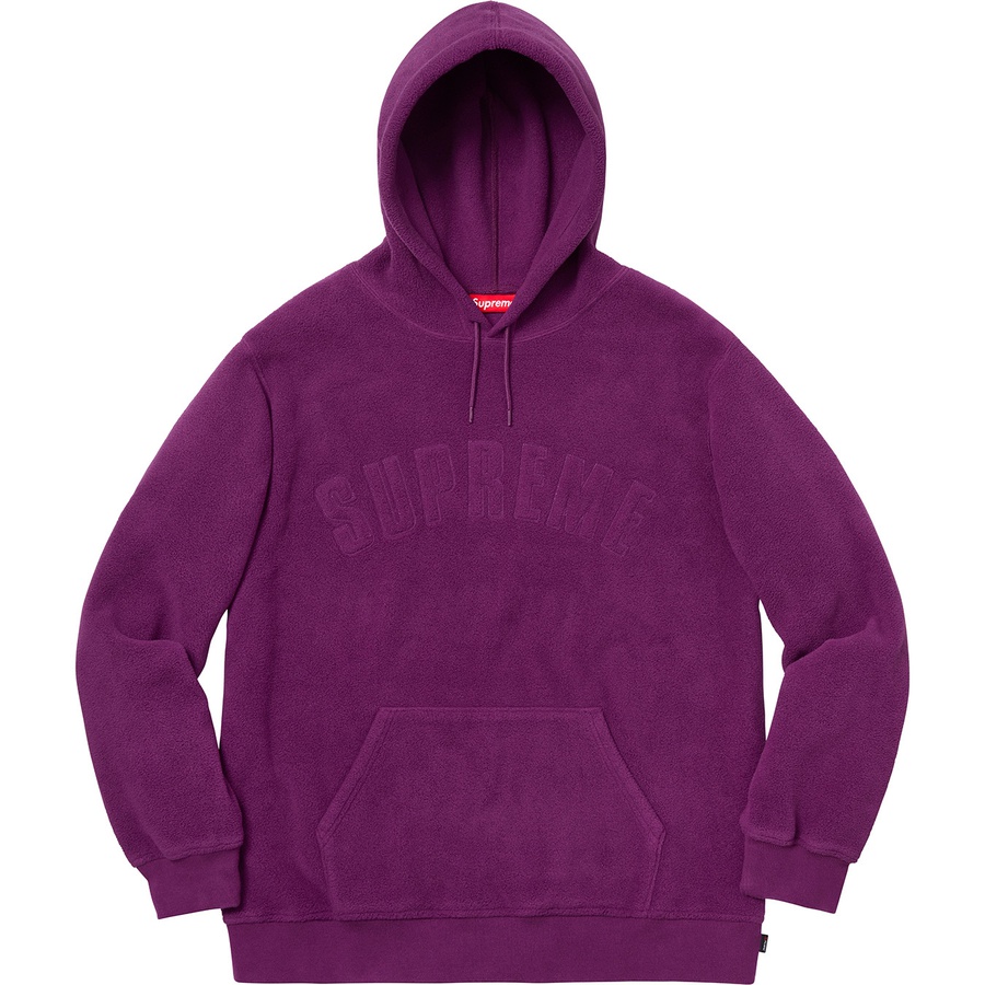 Details on Polartec Hooded Sweatshirt Purple from fall winter 2018 (Price is $158)