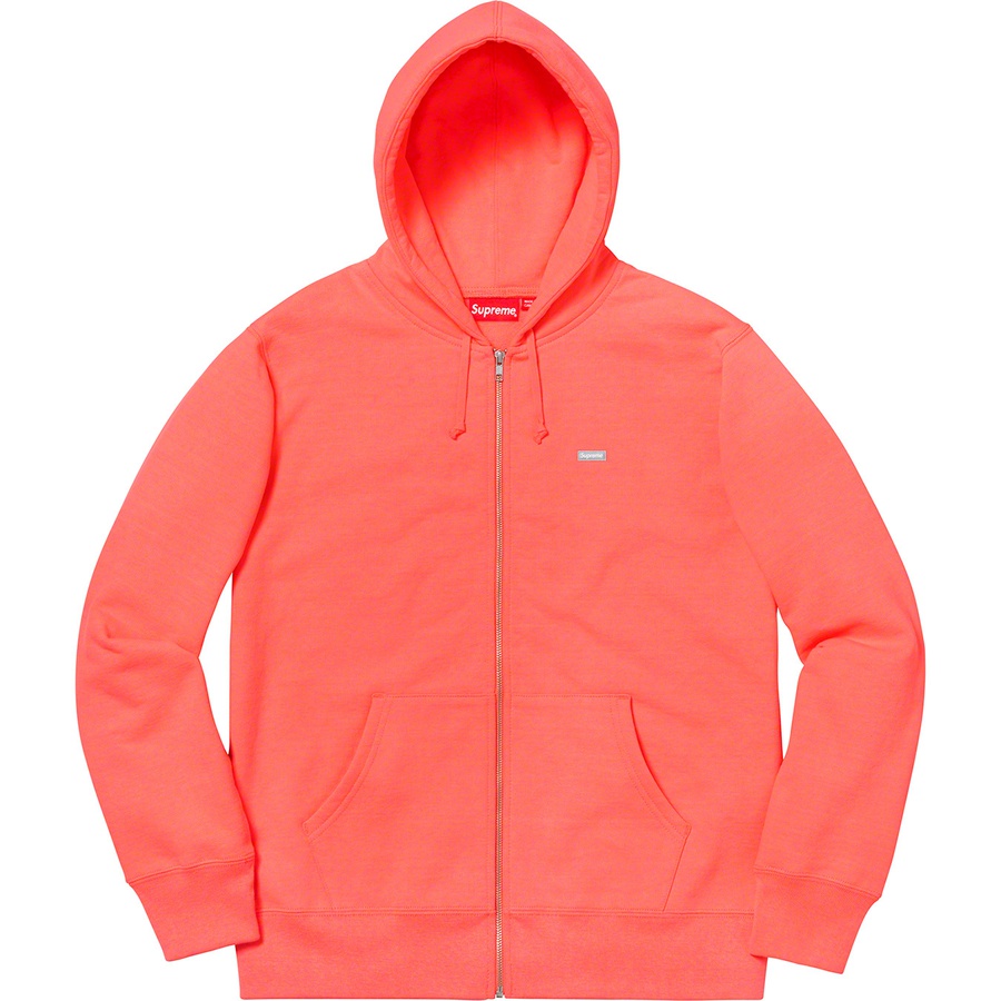 Details on Reflective Small Box Zip Up Sweatshirt Fluorescent Pink from fall winter 2018 (Price is $158)