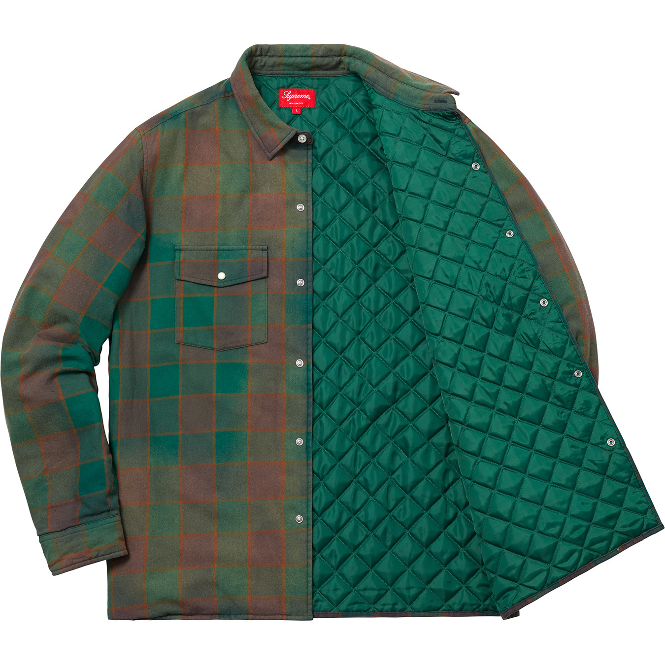 Quilted Faded Plaid Shirt - fall winter 2018 - Supreme