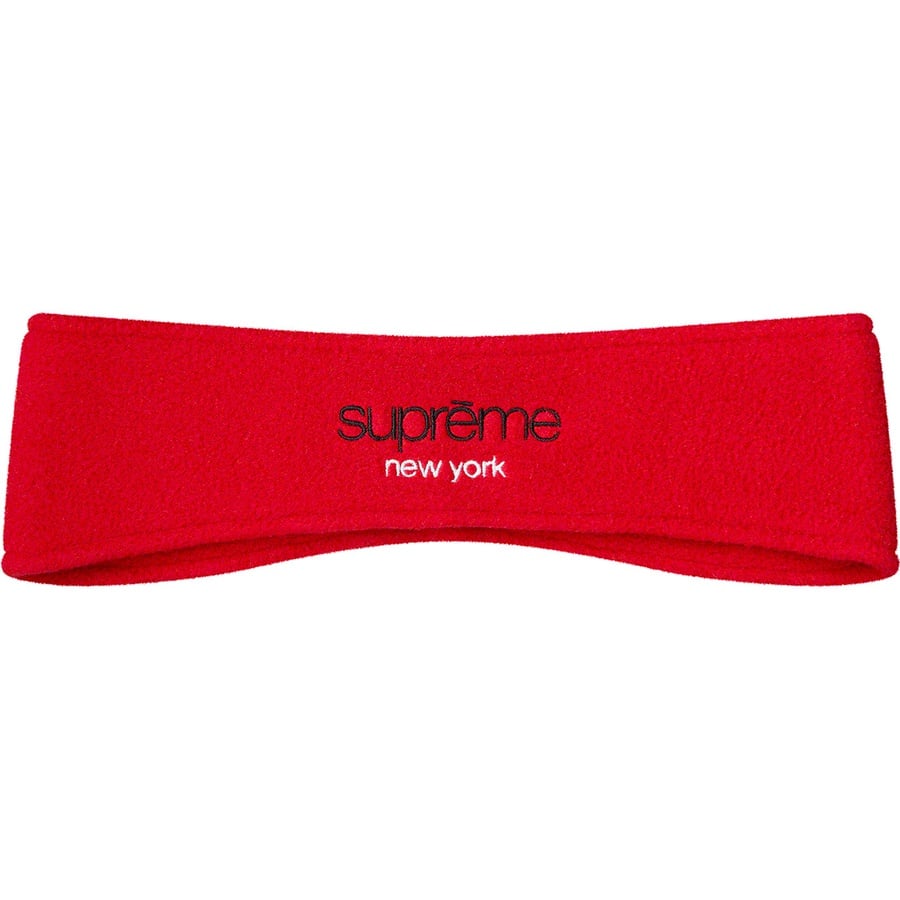 Supreme Polartec Headband (FW18) - Red - $32