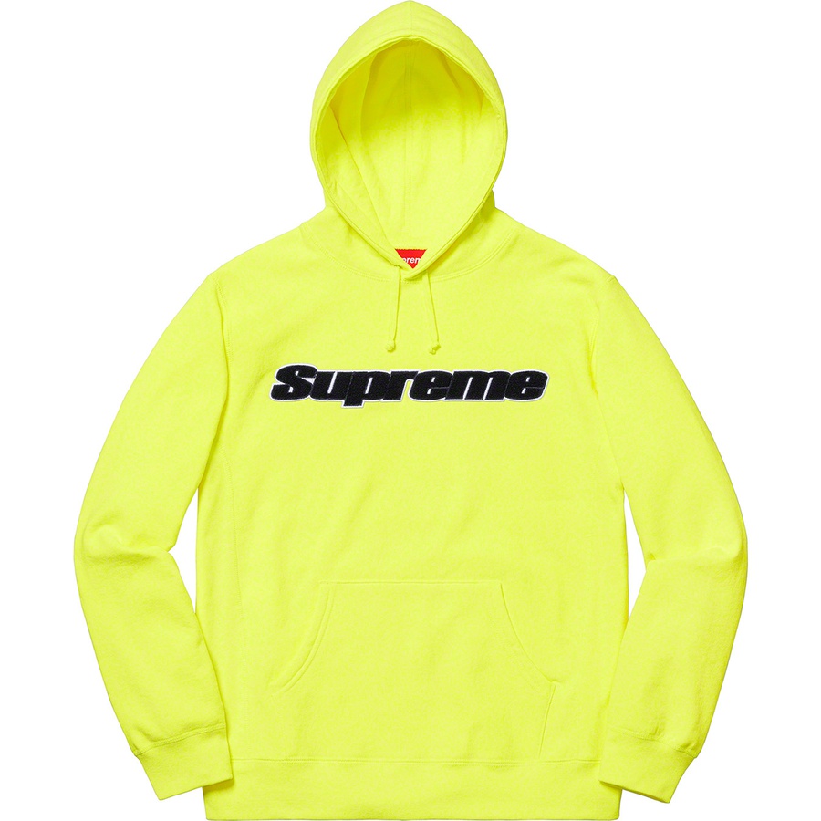 Details on Chenille Hooded Sweatshirt Bright Yellow from spring summer
                                                    2019 (Price is $158)